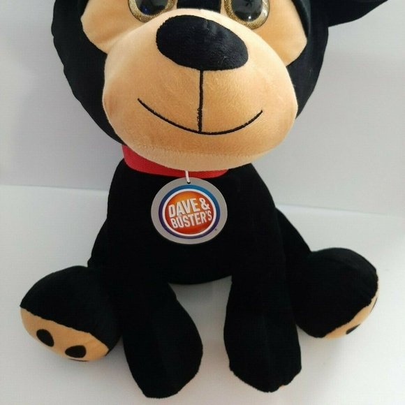 NWT Dave & Busters 23" tall plush puppy dog black stuffed animal doll rare htf - Picture 1 of 4